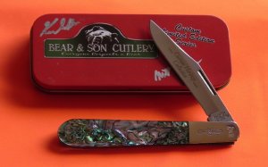 Bear & Son Special Build (#70 of 250 ) 1 Blade Daddy Barlow w/ Genuine (Flashy) Abalone Handles -NOS