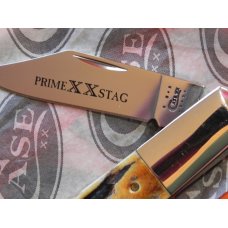 Case xx 2011 "Prime Stag" 1 Blade Barlow Knife w Super Gnarly Stag Handles +Prime XX Stag Blade Etch Case xx 2011 "Prime Stag" 1 Blade Barlow Knife w Super Gnarly Stag Handles +Prime XX Stag Blade Etch