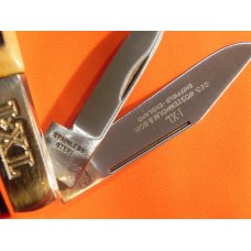 Vintage I*XL Barlow Pocket Knife w/ Super Gnarly Stag Handles -I*XL Blade Etch-IXL –Great Snap -NOS
