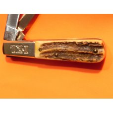 Vintage I*XL Barlow Pocket Knife w/ Super Gnarly Stag Handles -I*XL Blade Etch-IXL –Great Snap -NOS