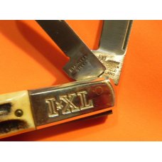 Vintage I*XL Barlow Pocket Knife w/ Super Gnarly Stag Handles -I*XL Blade Etch-IXL –Great Snap -NOS