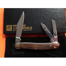 Vintage J A Henckels 3 Blade Whittler (HK7) Pocket Knife w/ GunStock Walnut Handles -COA & Box -NOS Vintage J A Henckels 3 Blade Whittler (HK7) Pocket Knife w/ GunStock Walnut Handles -COA & Box -NOS