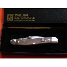 Vintage J A Henckels 3 Blade Whittler (HK7) Pocket Knife w/ GunStock Walnut Handles -COA & Box -NOS Vintage J A Henckels 3 Blade Whittler (HK7) Pocket Knife w/ GunStock Walnut Handles -COA & Box -NOS