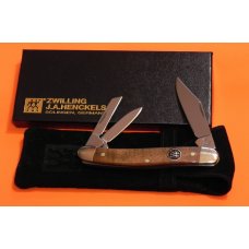 Vintage J A Henckels 3 Blade Whittler (HK7) Pocket Knife w/ GunStock Walnut Handles -COA & Box -NOS Vintage J A Henckels 3 Blade Whittler (HK7) Pocket Knife w/ GunStock Walnut Handles -COA & Box -NOS