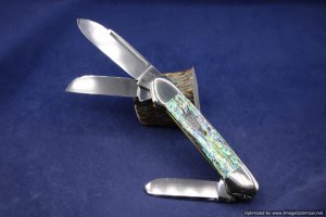 Case Classic 83094 Genuine Heart Abalone Pearl Gunboat Prototype.