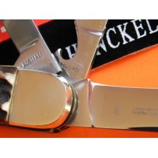 Vintage J A Henckels "Friodur" 3 Blade Push Lever Lock Large Hunter Gnarly Stag Handles -MDL# 2107 Vintage J A Henckels "Friodur" 3 Blade Push Lever Lock Large Hunter Gnarly Stag Handles -MDL# 2107