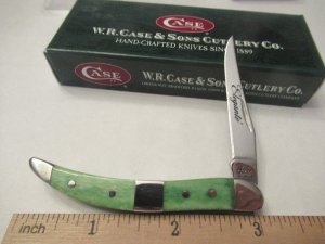 Case XX 2005 Elegante Green Tiny Texas Toothpick pattern # 061096 SS