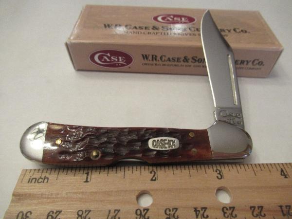 Case XX Brown Bone Mini Copperlock Pattern # 61749L SS Case XX Brown Bone Mini Copperlock Pattern # 61749L SS