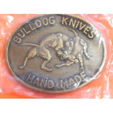 Bulldog Brand Belt Buckle -It Reads -Bulldog Knives -HAND MADE -NOS in Plastic -Mint Condition Bulldog Brand Belt Buckle -It Reads -Bulldog Knives -HAND MADE -NOS in Plastic -Mint Condition