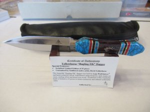 Lone Wolf Knives David Yellowhorse Bugling Elk Dagger # 20 of 25 Made 