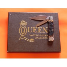 Vintage 1979 Queen Master Cutler Collection GunStock 1 Pocket Knife w/ Beautiful Handles in Display
