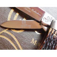 Vintage 1979 Queen Master Cutler Collection GunStock 1 Pocket Knife w/ Beautiful Handles in Display