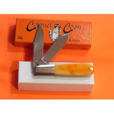 Colonel Coon (by Queen) Barlow Pocket Knife w Bone Handles & +Orig Box -Low Production Run Colonel Coon (by Queen) Barlow Pocket Knife w Bone Handles & +Orig Box -Low Production Run