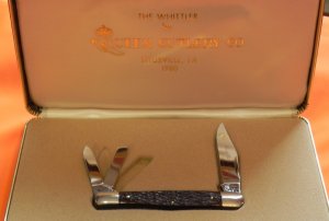 Vintage 1980 Queen Master Cutler Collection Whittler Pocket Knife w/ Beautiful Handles in Display