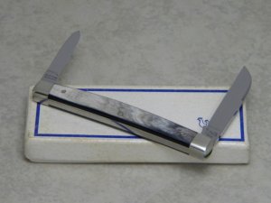 Hen & Rooster Bertram Germany Buffalo Horn 2 Blade Congress Knife in Box
