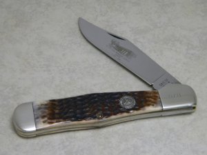 Case XX USA 1990 Dark Brown Bone DBC61050 SS NKCA 1st of the Museum Series Coke Bottle Knife