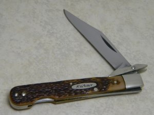 Vintage Kabar 1173 USA Jigged Delrin Swing Guard Lockback Knife