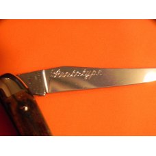 Bulldog Brand (Hand Made) Small ToothPick PROTOTYPE Pocket Knife w Genuine Mammoth Bark Handle -NOS Bulldog Brand (Hand Made) Small ToothPick PROTOTYPE Pocket Knife w Genuine Mammoth Bark Handle -NOS