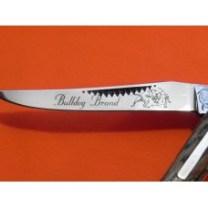 Bulldog Brand (Hand Made) Small ToothPick PROTOTYPE Pocket Knife w Genuine Mammoth Bark Handle -NOS Bulldog Brand (Hand Made) Small ToothPick PROTOTYPE Pocket Knife w Genuine Mammoth Bark Handle -NOS