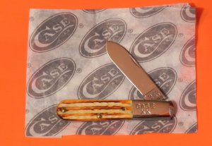 Case xx 1992 Single Blade Barlow Knife w/ Beautiful 2nd Cut Torched Bone Handles -NOS and A Beauty!