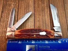Schatt and Morgan #32 3 Blade Congress Reverse Wormgroove Bone Schatt and Morgan #32 3 Blade Congress Reverse Wormgroove Bone