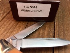 Schatt and Morgan #32 3 Blade Congress Reverse Wormgroove Bone Schatt and Morgan #32 3 Blade Congress Reverse Wormgroove Bone