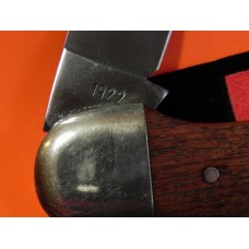 Vintage J A Henckels Lg 5 & 1/4" Folding Hunter Knife w Walnut Handles +Hand Forged Blade Etch -NOS Vintage J A Henckels Lg 5 & 1/4" Folding Hunter Knife w Walnut Handles +Hand Forged Blade Etch -NOS