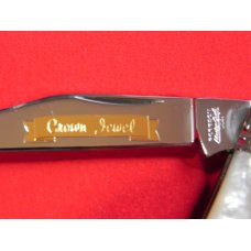 Robeson (Crown Jewel) Whittler w Flawless Mother Of Pearl Handles +Crown +Blue Stones +Gold Etching Robeson (Crown Jewel) Whittler w Flawless Mother Of Pearl Handles +Crown +Blue Stones +Gold Etching