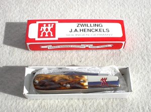 J. A. HENCKLES GERMANY HK 26-S INDIA STAG 3-BLADE BARLOW KNIFE