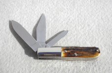J. A. HENCKLES GERMANY HK 26-S INDIA STAG 3-BLADE BARLOW KNIFE J. A. HENCKLES GERMANY HK 26-S INDIA STAG 3-BLADE BARLOW KNIFE