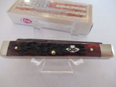 Case XX 2018 Crimson Bone Doctors Knife Damascus Pattern # 6285 SSP DAM Case XX 2018 Crimson Bone Doctors Knife Damascus Pattern # 6285 SSP DAM