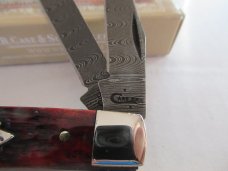 Case XX 2018 Crimson Bone Damascus Mini Trapper pattern # 6207 DAM Case XX 2018 Crimson Bone Damascus Mini Trapper pattern # 6207 DAM