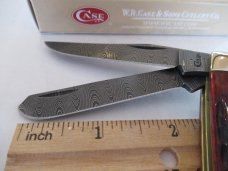 Case XX 2018 Crimson Bone Damascus Mini Trapper pattern # 6207 DAM Case XX 2018 Crimson Bone Damascus Mini Trapper pattern # 6207 DAM