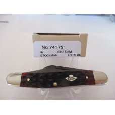 Case XX 2018 Crimson Bone Damascus Stockman Pattern # 6347 DAM Case XX 2018 Crimson Bone Damascus Stockman Pattern # 6347 DAM