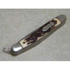 Schrade + USA 707UH Gambler Uncle Henry Staglon Scissors Jack Knife c.1991-1994 Schrade + USA 707UH Gambler Uncle Henry Staglon Scissors Jack Knife c.1991-1994