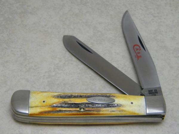 Case XX Stainless USA 2 Dot (1978) Stag 5254 SSP Red Etch Trapper Knife Case XX Stainless USA 2 Dot (1978) Stag 5254 SSP Red Etch Trapper Knife