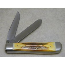 Case XX Stainless USA 2 Dot (1978) Stag 5254 SSP Red Etch Trapper Knife Case XX Stainless USA 2 Dot (1978) Stag 5254 SSP Red Etch Trapper Knife