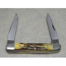 Case XX Stainless USA 2 Dot (1978) Gen. Stag SSP Red Etch Muskrat Knife Case XX Stainless USA 2 Dot (1978) Gen. Stag SSP Red Etch Muskrat Knife