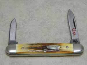 Case XX Stainless USA 2 Dot (1978) Stag 5279 SSP Red Etch Pen Knife