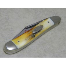 Case XX Stainless USA 2 Dot (1978) Red Etch Stag 5220 SSP Peanut Knife