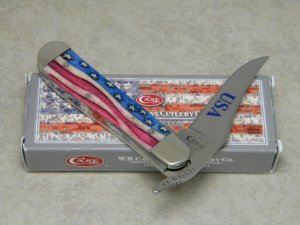 Case XX USA 4-Dot 61953L Star Spangled Bone Russlock Knife NIB