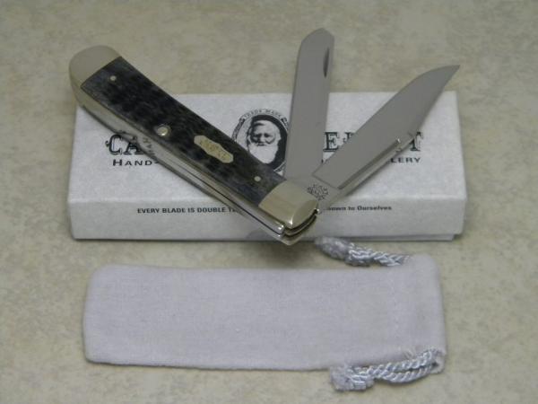 Case XX Select USA 6254 Pitch Black Bone Trapper Knife NIB Case XX Select USA 6254 Pitch Black Bone Trapper Knife NIB