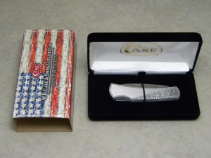 Case XX USA 225L Metal Engraved Lockback Knife NIB