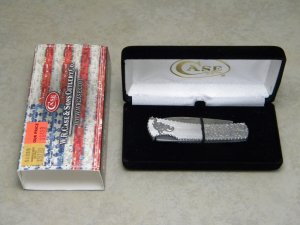 Case XX USA 225L Metal Engraved Lockback Knife NIB