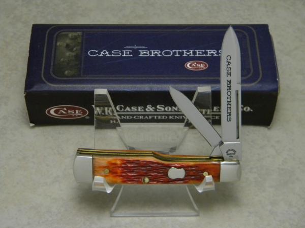 Case Brothers Cutlery Co. 6215 Chestnut Bone Gunstock Knife NIB Case Brothers Cutlery Co. 6215 Chestnut Bone Gunstock Knife NIB