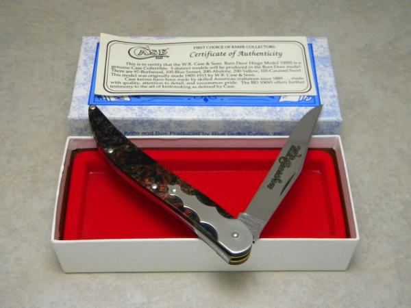 W.R. Case & Sons Bradford, PA 10095 Blue Sunset Barn Door Hinge Toothpick Knife NIB 1992