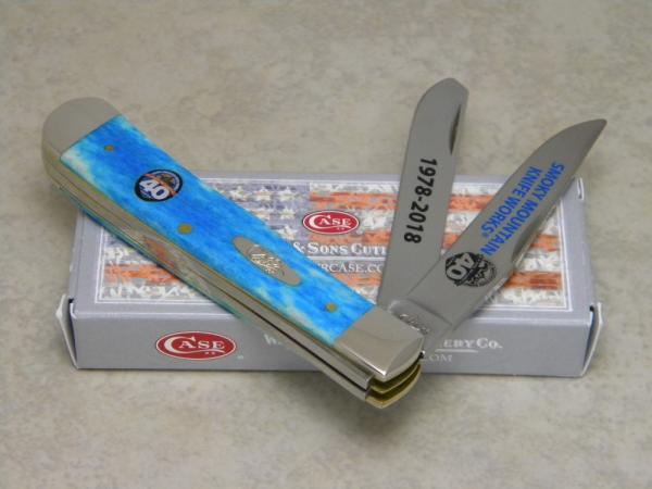Case XX USA 2-Dot 6254 Smokey Mtn. Knife Works 40th Anniv. Caribbean Bone Trapper Knife NIB Case XX USA 2-Dot 6254 Smokey Mtn. Knife Works 40th Anniv. Caribbean Bone Trapper Knife NIB