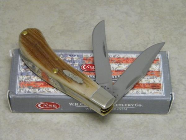 Case XX USA 7-Dot Tony Bose 62110 Ginger Ale Bone Saddlehorn Knife NIB