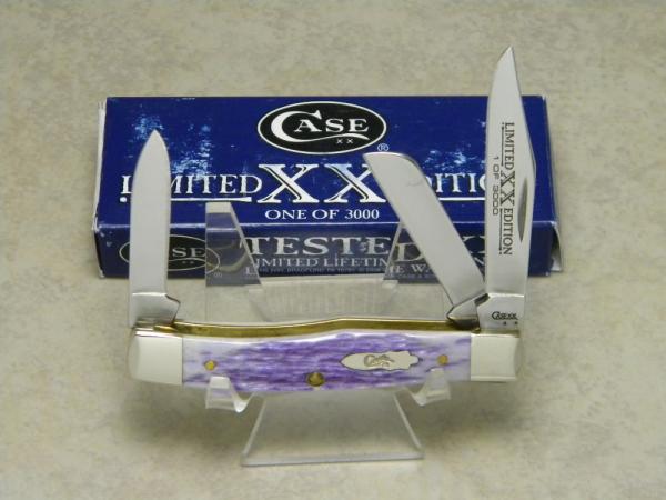 Case XX USA 2008 One of 3000 Periwinkle Bone 63032 SS Stockman Knife NIB Case XX USA 2008 One of 3000 Periwinkle Bone 63032 SS Stockman Knife NIB
