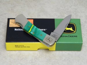 Case XX USA 2016 Green & Yellow Kirinite 101225L John Deere Lockback Knife NIB